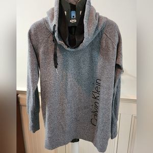 Calvin Klein cowl neck tie Grey Sweatshirt size Large